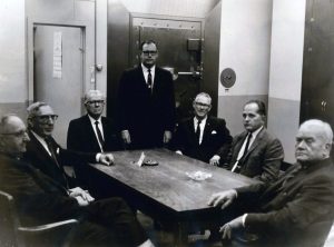 The first board of Directors at the Bank of Dade. The bank celebrates its 70th anniversary on Jan. 12.